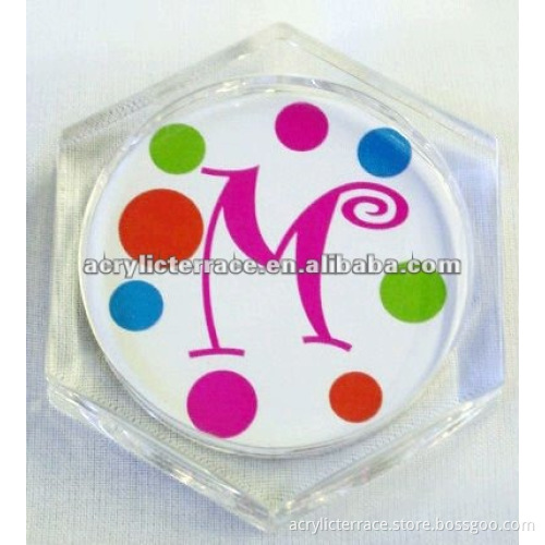 Coloful Acrylic cup mats coasters